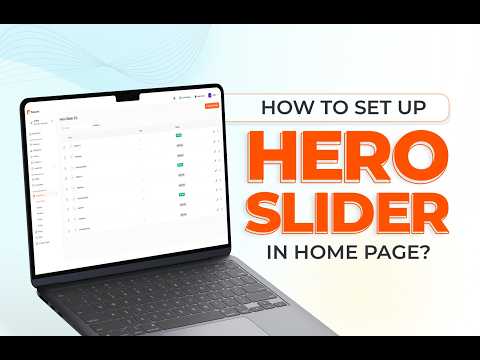 How to Set Up Hero Slider on Homepage